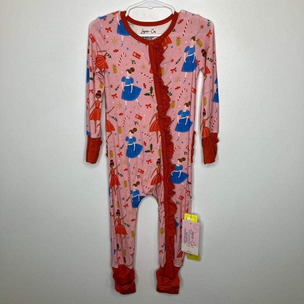 NWT LAREE + CO Sugar Plum Fairy One Piece Bamboo Convertible 18/24 Months